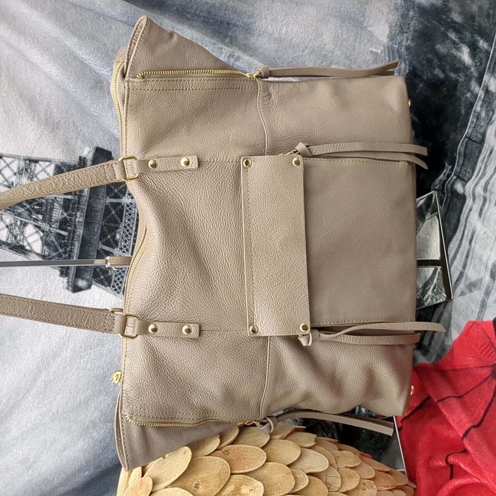 Kooba taupe colored tote
